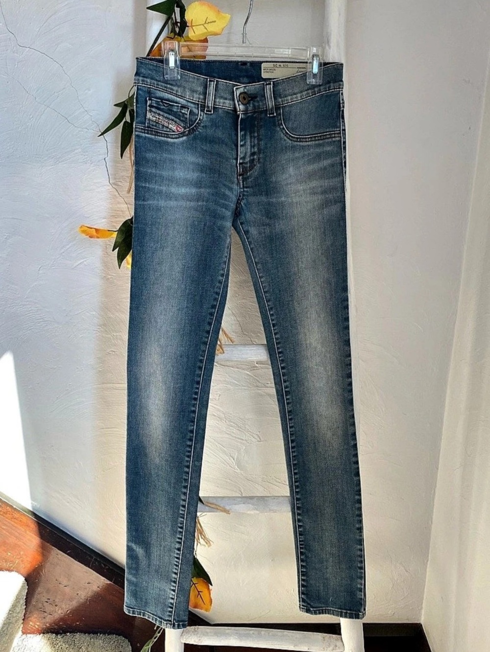 Diesel Livier Super Slim-Jegging Low Waist Skinny Jeans Blue Waist 25